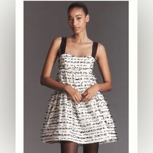 Maeve Sleeveless Textured Swing Mini Dress